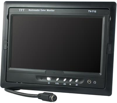 Deltaco 7" TFT-färgskärm 12V/230V, fjärr