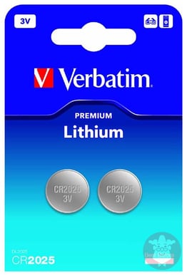 Verbatim Lithium Cell Batteri CR2025 2-pack