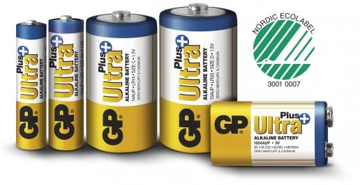 GP Ultra Plus Alkaliskt 9V-batteri (6LF22) 1-P