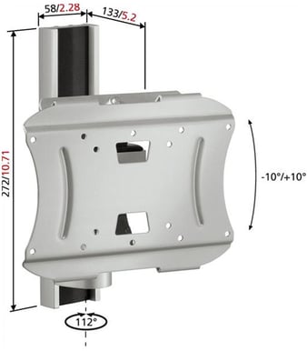 Vogels VFW 232 Väggfäste Silver, 23-32"