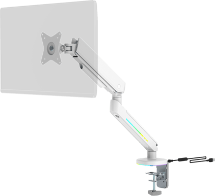 DELTACO Gaming RGB Spring-Assisted Monitor Arm Vit