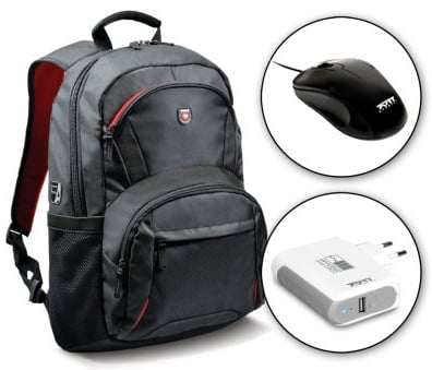 Port Designs 15.6" Houston Bundle (Mus+Powerbank)
