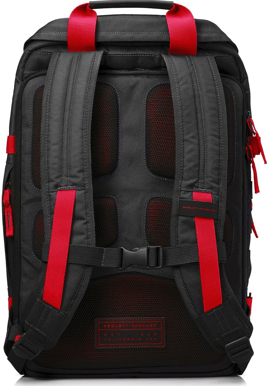 HP 15.6" Odyssey Backpack Svart/röd