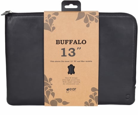 GEAR Buffalo Sleeve 13" Svart Läder