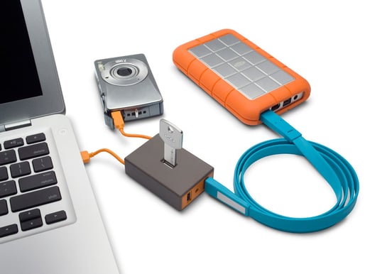 LaCie Core 4 USB 2.0 Hub 4-portar Grå