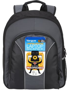 Targus 15" - 16" Backpack + Hörlurar Bundling