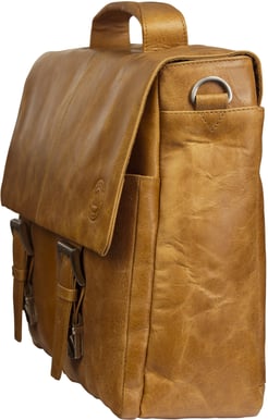 dbramante1928 16" Leather Pocket Briefcase Golden