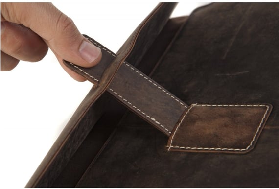 D.Bramante 13" Leather Envelope Hunter dark