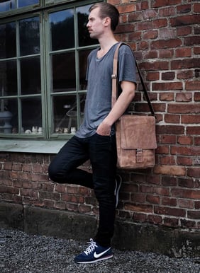 BaooBaoo Vertical FlapBag 13" Brown