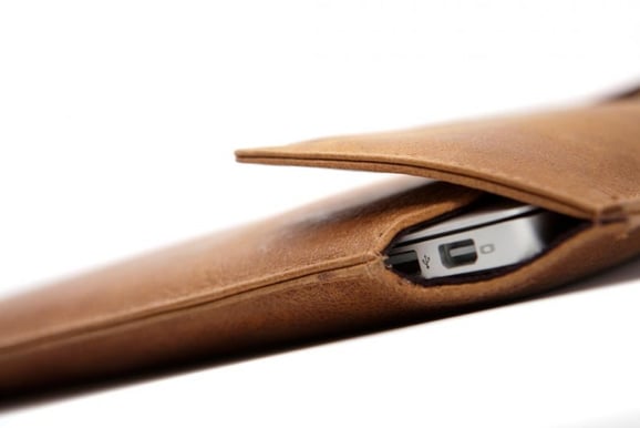 dbramante1928 13" Leather Envelope Golden Tan