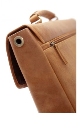 dbramante1928 14" Leather Briefcase Golden Tan