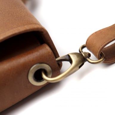 dbramante1928 14" Leather Briefcase Golden Tan