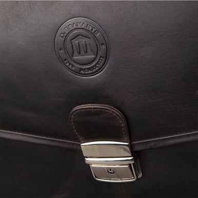 dbramante1928 14" Leather Briefcase Hunter Dark