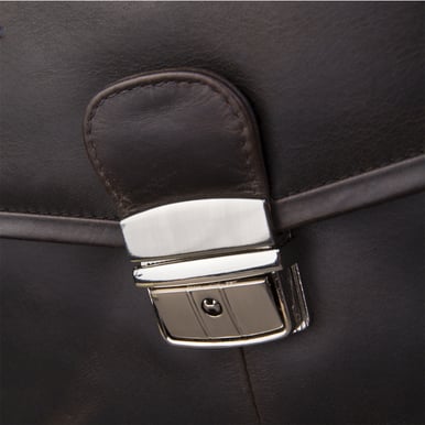 dbramante1928 14" Leather Briefcase Hunter Dark