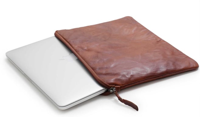 Baoobaoo 13" Leather Sleeve Brandy