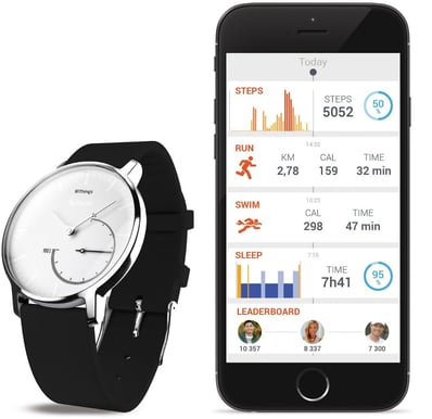 Withings Activité Steel Svart/Vit