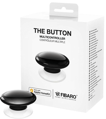 Fibaro The Button - Svart, HomeKit