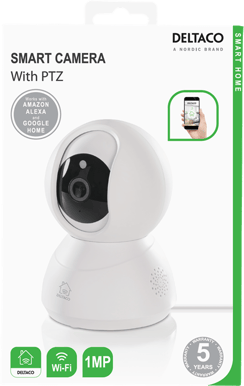 DELTACO Nätverkskamera PTZ 720p WiFi