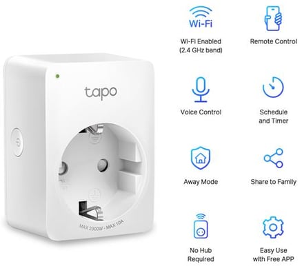 TP-Link Tapo P100 Mini Smart Plug Wi-Fi 1-pack