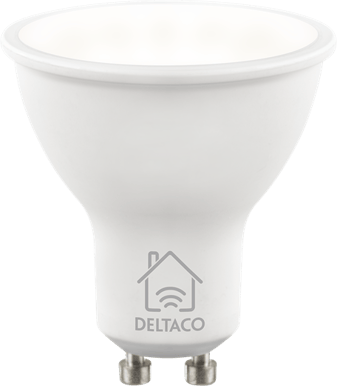 DELTACO LED-lampa GU10 WiFI 5W dimbar vit