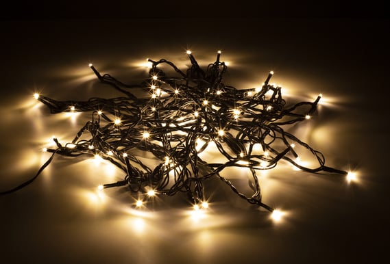 DELTACO Smart Home Ljusslinga WiFi varmvit 80 LED 10 m