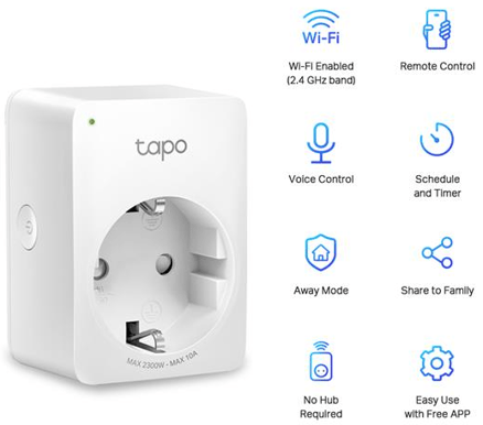 TP-Link Tapo P100 4-pack Mini Smart Wi-Fi Socket