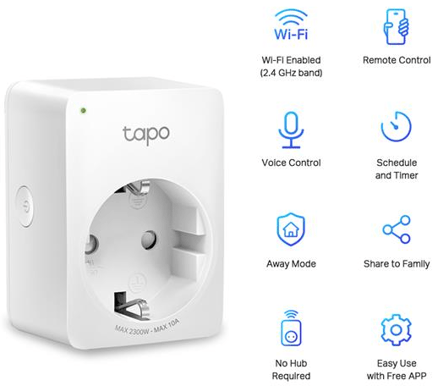 TP-Link Tapo P100 Mini Smart Plug WiFi 4-pack