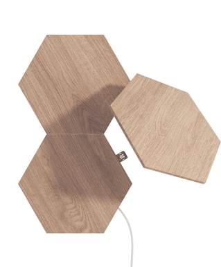 Nanoleaf Elements - Paneler med träutseende Expansion Pack - 3 paneler