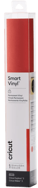 Cricut Smart Vinyl Permanent 33x91cm 1 ark Skimmrande Röd