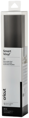Cricut Smart Vinyl Removable 33x366cm 1 ark Svart