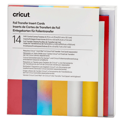 Cricut Insert Cards FOIL Celebration S40 (12,1 cm x 12,1 cm) 14-pack