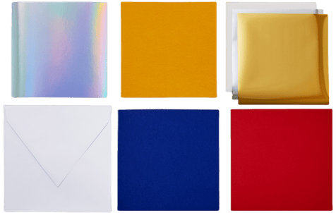 Cricut Insert Cards FOIL Celebration S40 (12,1 cm x 12,1 cm) 14-pack