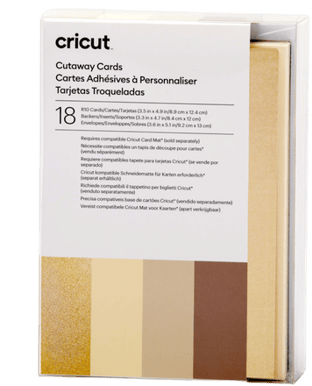 Cricut Cut-Away Cards Neutrals R10 (8,9 cm x 12,4 cm) 18-pack