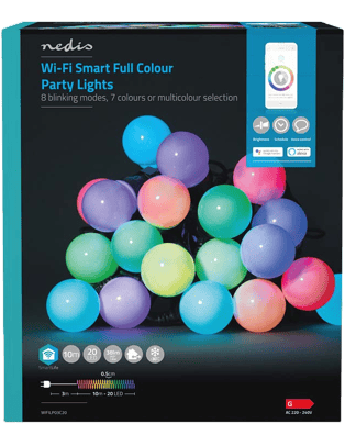 Nedis Smartlife RGB Party Lights IP65 20st 50mm LED