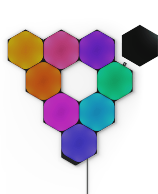Nanoleaf Shapes Hexagons Ultra Svart Starter Kit - 9 Paneler