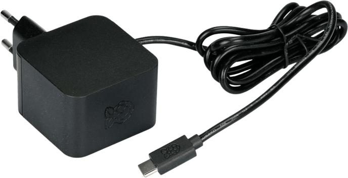 Strömadapter Raspberry Pi 5 27W Svart USB-C
