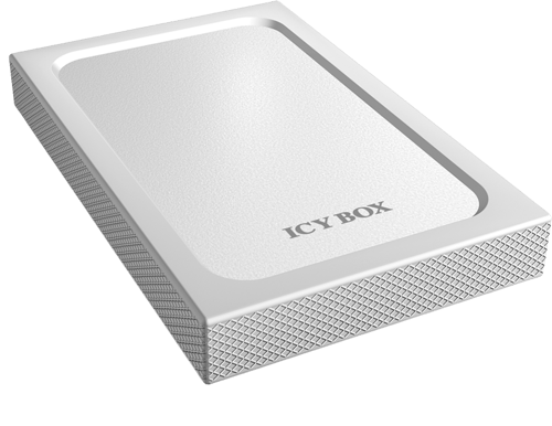ICY BOX HDD kabinett 2,5" USB 3.0 Silver med gummisleeve