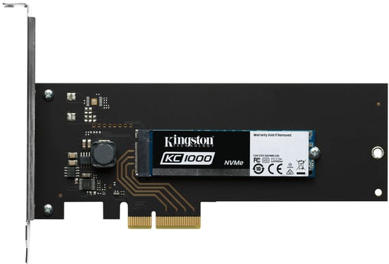 Kingston KC1000 480GB M.2 med HHHL adapter
