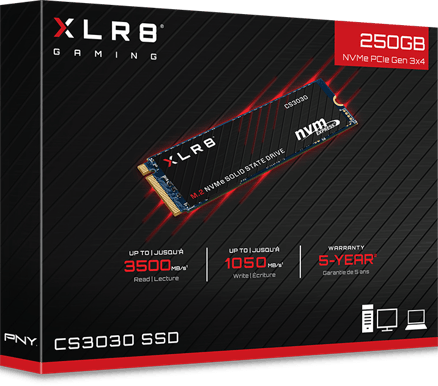 PNY XLR8 CS3030 M.2 NVMe 250GB