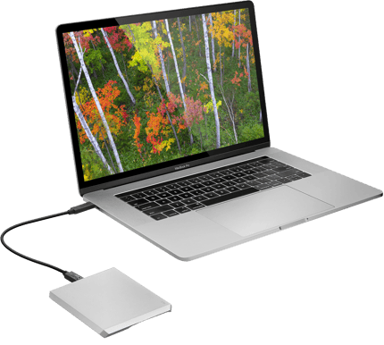 LaCie Mobile Drive 1TB Moon Silver