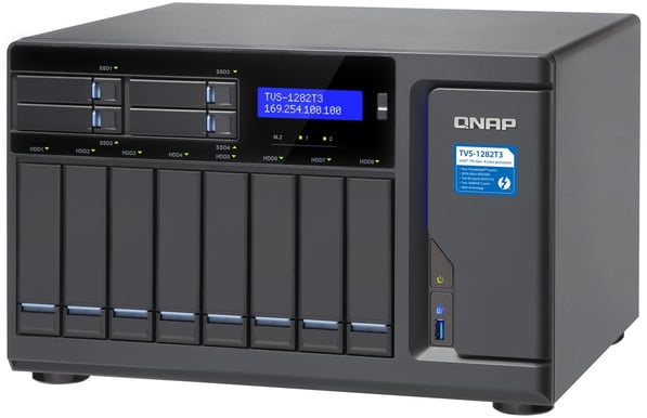 QNAP TVS-1282T3 i7 32GB Thunderbolt 12-Bay Tower