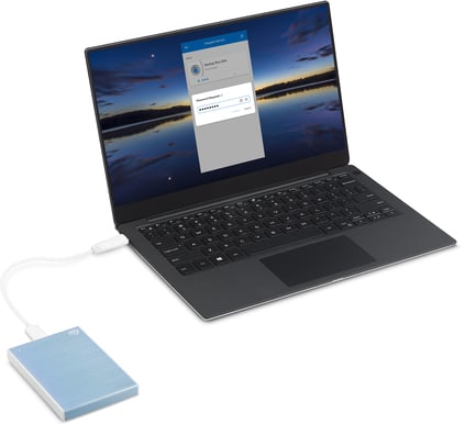 Seagate Backup Plus Slim Ljusblå 1TB