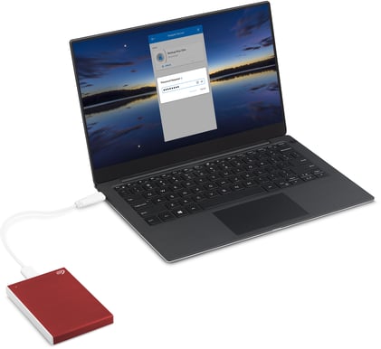 Seagate Backup Plus Slim Röd 2TB