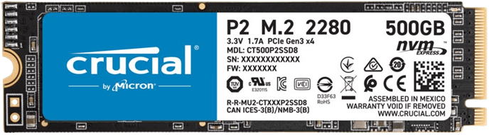 Crucial P2 500GB NVMe