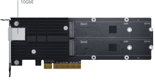 Synology E10M20-T1 Pcie C ards RJ45 10Gbe 1-P M.2
