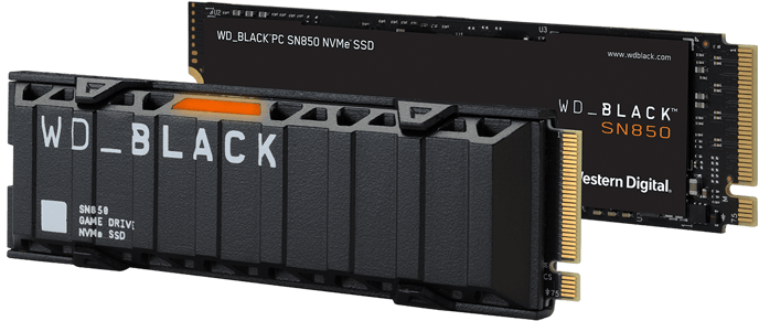 WD Black SN850 1TB Gen 4 Med Värmespridare