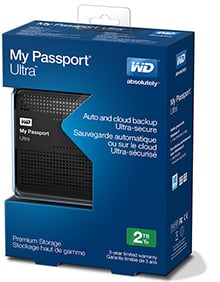 WD MyPassport Ultra USB 3.0 Blå 2TB