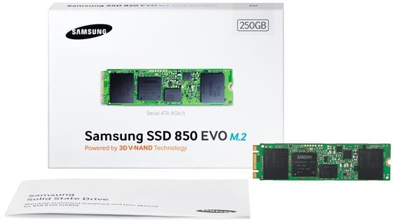 Samsung 850-series EVO 250GB M.2