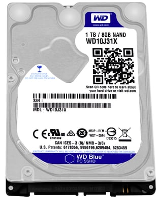 WD Blue Laptop SSHD 1TB 5400rpm 64MB