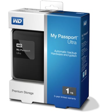 WD My Passport Ultra 1TB Svart